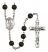 Saint Christian Demosthenes Engravable Rosary with Black Onyx Beads