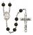 Saint Julia Billiart Engravable Rosary with Black Onyx Beads