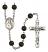 Saint Wenceslaus Engravable Rosary with Black Onyx Beads