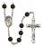 Blessed Caroline Gerhardinger Engravable Rosary with Black Onyx Beads