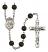 Mater Dolorosa Engravable Rosary with Black Onyx Beads