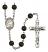 Saint Marie Magdalen Postel Engravable Rosary with Black Onyx Beads