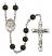 Saint Lidwina of Schiedam Engravable Rosary with Black Onyx Beads