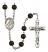 Saint Thomas of Villanova Engravable Rosary with Black Onyx Beads