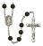 Saint Christina the Astonishing Engravable Rosary with Black Onyx Beads