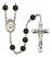 Saint Arnold Janssen Engravable Rosary with Black Onyx Beads