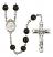 Saint Joseph Freinademetz Engravable Rosary with Black Onyx Beads