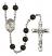 Saint Regina Engravable Rosary with Black Onyx Beads