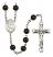 Saint Dunstan Engravable Rosary with Black Onyx Beads