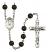 Saint Josephine Bakhita Engravable Rosary with Black Onyx Beads