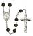 Saint Frances of Rome Engravable Rosary with Black Onyx Beads