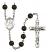 Saint Kieran Engravable Rosary with Black Onyx Beads