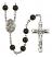 Saint Vitus Engravable Rosary with Black Onyx Beads