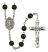 Saint Juliana of Cumae Engravable Rosary with Black Onyx Beads