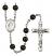 Our Lady the Undoer of Knots Engravable Rosary with Black Onyx Beads