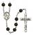 Blessed Emilee Doultremont Engravable Rosary with Black Onyx Beads