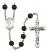 Saint Columbkille Engravable Rosary with Black Onyx Beads