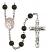 Blessed Herman the Cripple Engravable Rosary with Black Onyx Beads