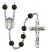 Saint Seraphina Engravable Rosary with Black Onyx Beads