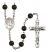 Sts. Peter & Paul Engravable Rosary with Black Onyx Beads