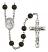 Saint Lydia Purpuraria Engravable Rosary with Black Onyx Beads