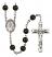 Our Lady of Rosa Mystica Engravable Rosary with Black Onyx Beads