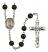 Our Lady of Kibeho Engravable Rosary with Black Onyx Beads