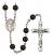 Saint Theodore Stratelates Engravable Rosary with Black Onyx Beads