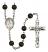 Saint Anthony Mary Claret Engravable Rosary with Black Onyx Beads