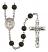 Saint Maron Engravable Rosary with Black Onyx Beads