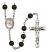 Blessed John Henry Newman Engravable Rosary with Black Onyx Beads