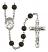 Saint Andre Bessette Engravable Rosary with Black Onyx Beads