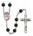 Saint Fabian Engravable Rosary with Black Onyx Beads