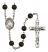 Saint Maria Bertilla Boscardin Engravable Rosary with Black Onyx Beads