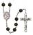 Saint Claude de la Colombiere Engravable Rosary with Black Onyx Beads