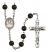 Blessed Emilie Tavernier Gamelin Engravable Rosary with Black Onyx Beads