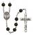 Divino Nino Engravable Rosary with Black Onyx Beads