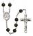 Blessed Jose Canchez del Rio Engravable Rosary with Black Onyx Beads