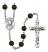 Saint John XXIII Engravable Rosary with Black Onyx Beads