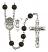 Saint Christopher and Choir Rosary with Black Onyx Beads