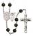 Saint Sebastian and Choir Rosary with Black Onyx Beads