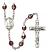 Saint Andrew the Apostle Engravable Rosary with Garnet Aurora Borealis Beads