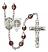 Saint Benedict Rosary with Garnet Aurora Borealis Beads