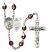 Guardian Angel and Nat'l Guard Rosary with Garnet Aurora Borealis Beads