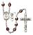 Saint Christopher and Dance Rosary with Garnet Aurora Borealis Beads