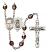 Saint Christopher and Fishing Rosary with Garnet Aurora Borealis Beads