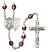 Divine Mercy Rosary with Garnet Aurora Borealis Beads