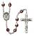 Saint Philip Neri Rosary with Garnet Aurora Borealis Beads