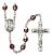 Saint Regis Engravable Rosary with Garnet Aurora Borealis Beads