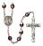 Our Lady of Kibeho Engravable Rosary with Garnet Aurora Borealis Beads